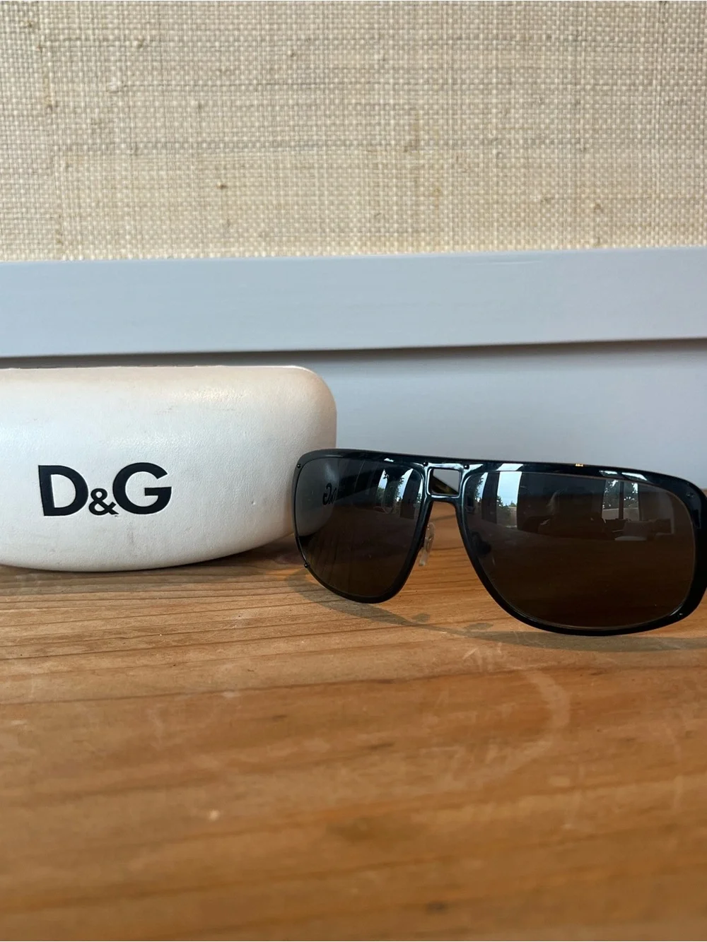 D&G Black and Gold Aviator Sunglasses Accent